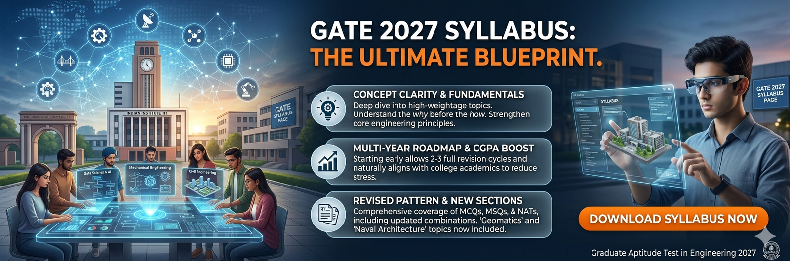 GATE 2027 Syllabus download, latest pattern updates